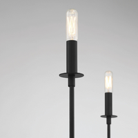 Salerno 6 Light Matte Black Chandelier