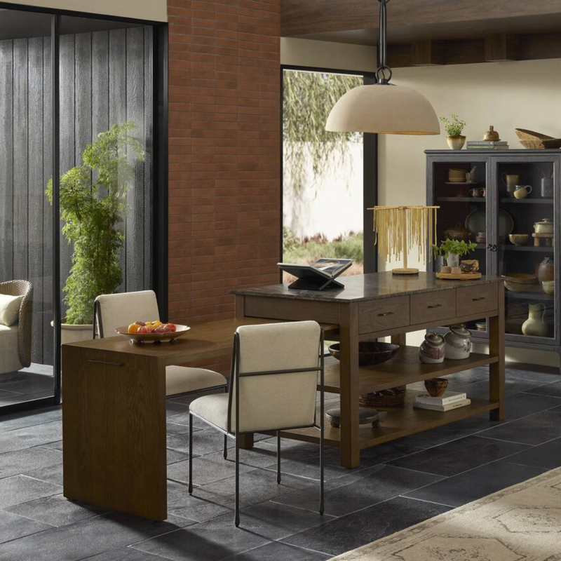 Delfine Kitchen Island /w Pull Out Table