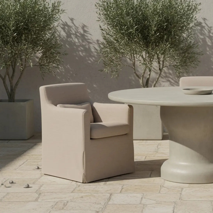 Lively Outdoor Slipcover Dining Armchair