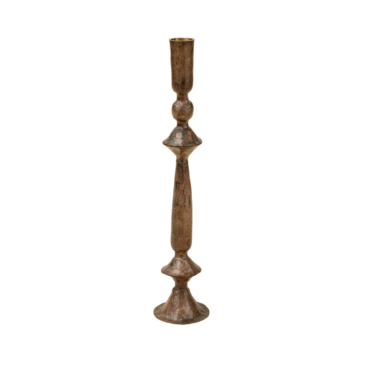 Petra Forged Candlestick [x-large- Rustic Brass]
