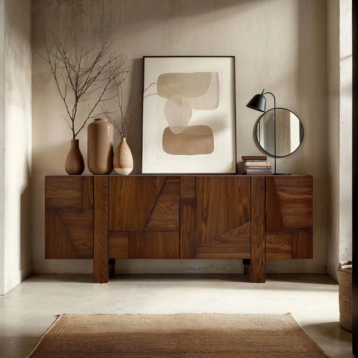 Abstract 4 Door Sideboard