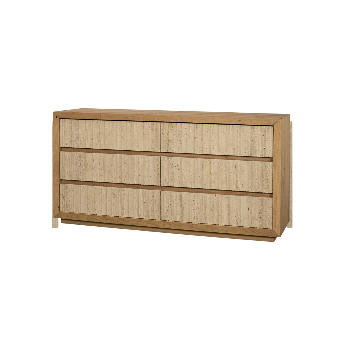 Travona Dresser /w Travertine Drawers