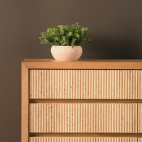 Travona Dresser /w Travertine Drawers
