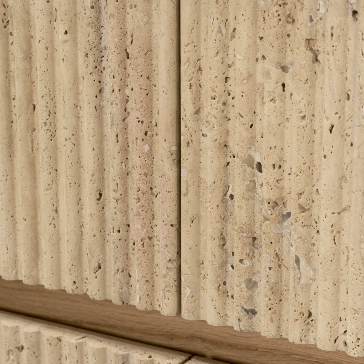 Travona Dresser /w Travertine Drawers