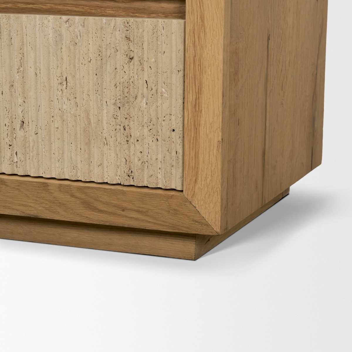 Travona Dresser /w Travertine Drawers