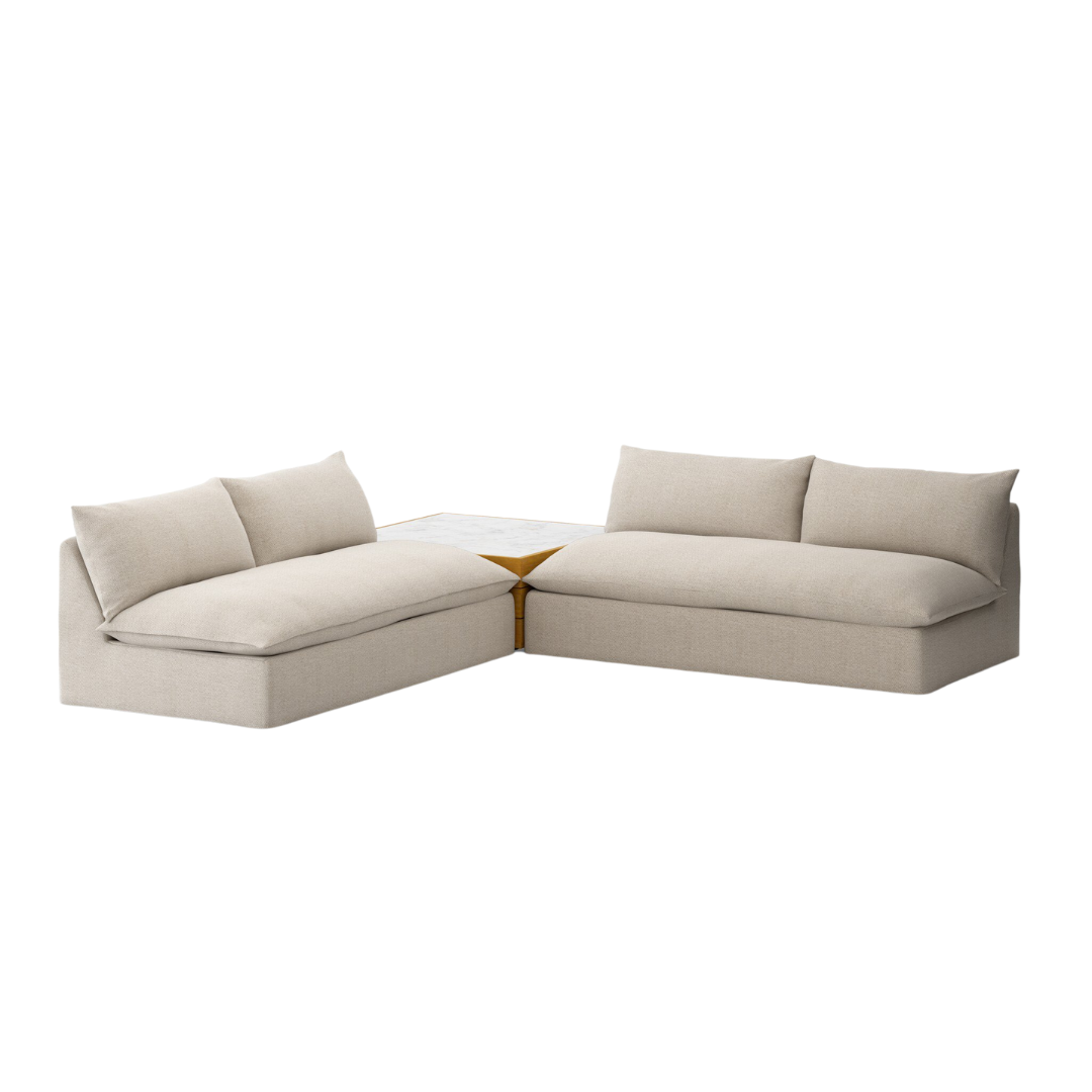 Grady Outdoor 2-PC Sectional /w Coffee Table