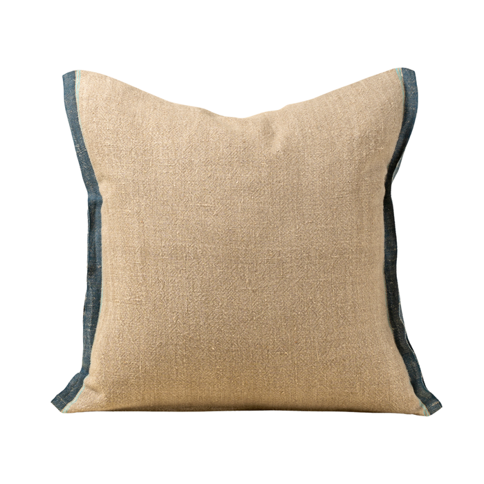 Selvage Belgian Linen Pillow [Denim - 20" x 20"]
