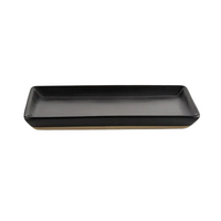 Black Stoneware Tray