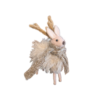 Standing Deer [White Wool - 6.5"]