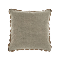 Scalloped Edge Pillow - Fog [20" x 20"]