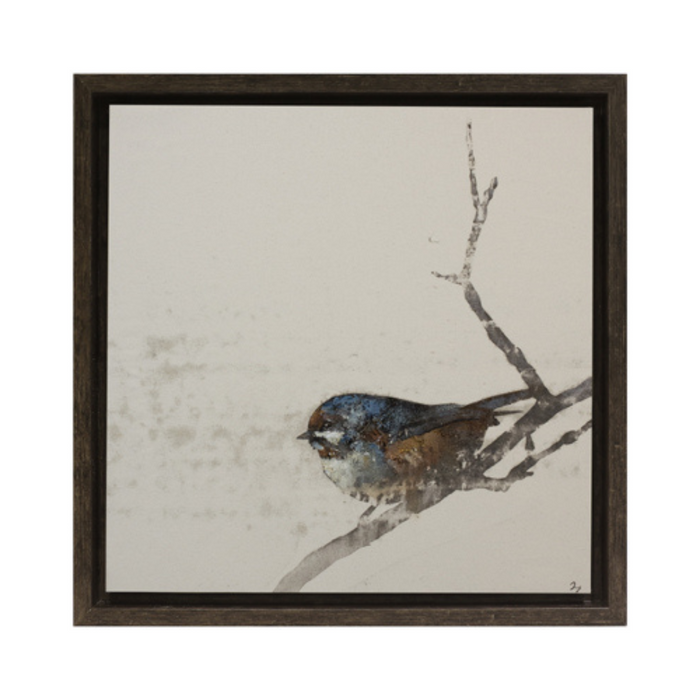 Neutral Bird I Framed Canvas