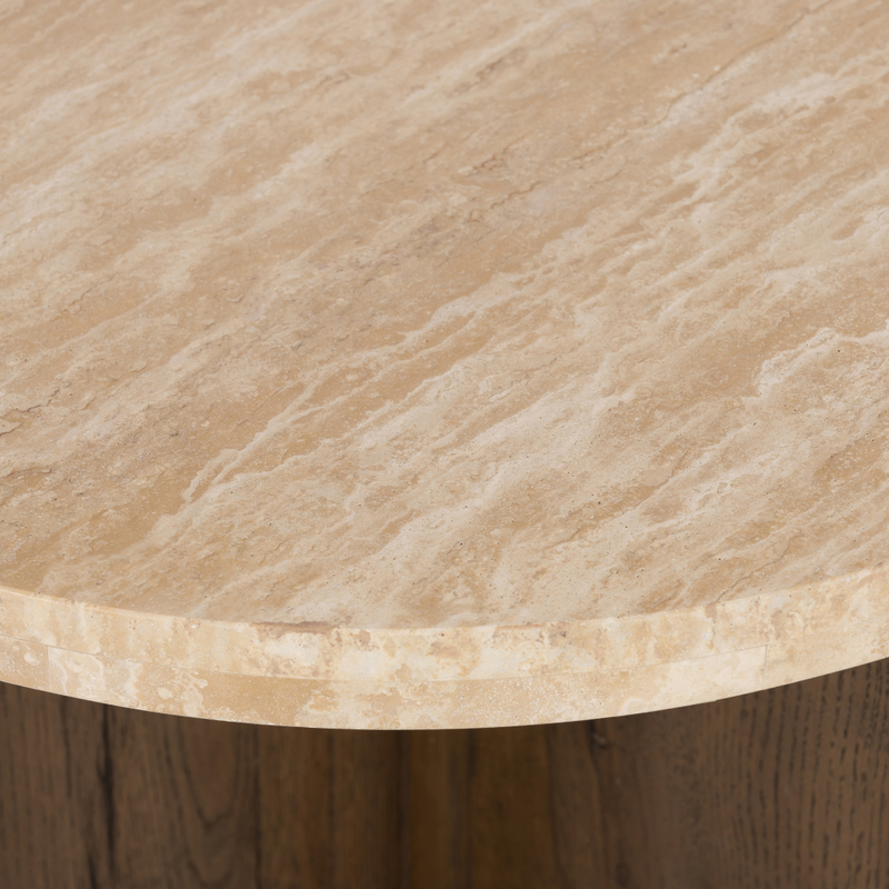 Tide End Table - Travertine