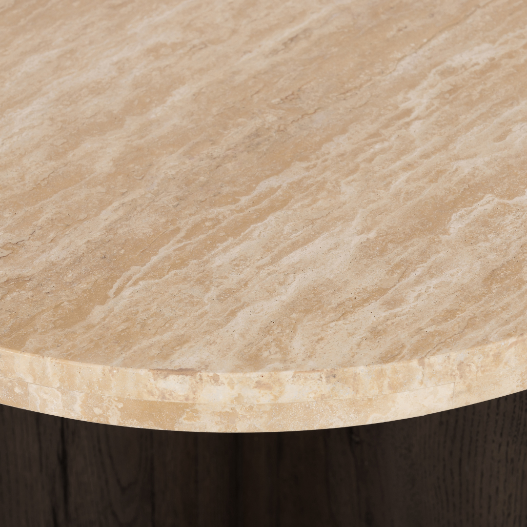 Tide End Table - Travertine