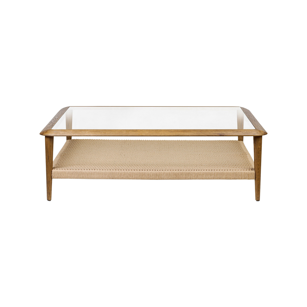 Carmello Coffee Table w/ Paper Rope Shelf