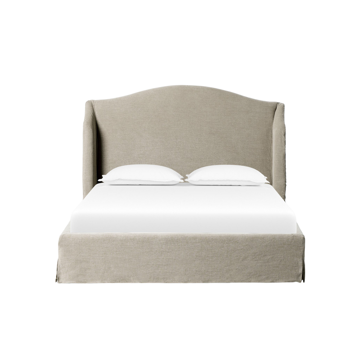 Meryl Slipcover King Bed [Broadway Stone]