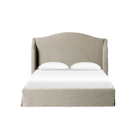 Meryl Slipcover King Bed [Broadway Stone]