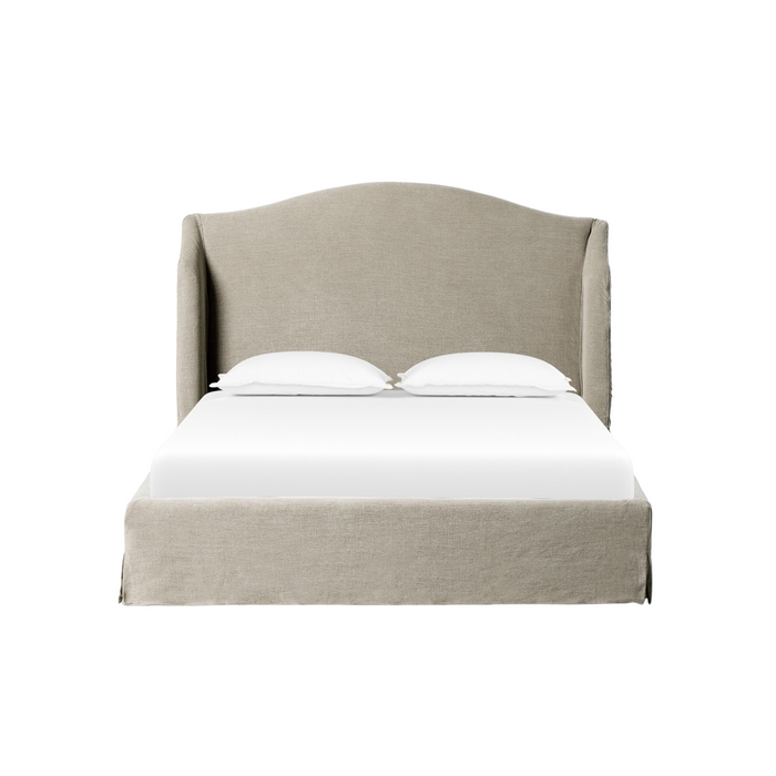 Meryl Slipcover King Bed [Broadway Stone]