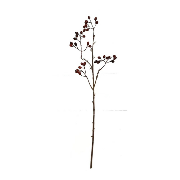 25" Hypericum Berries Spray - Burgundy