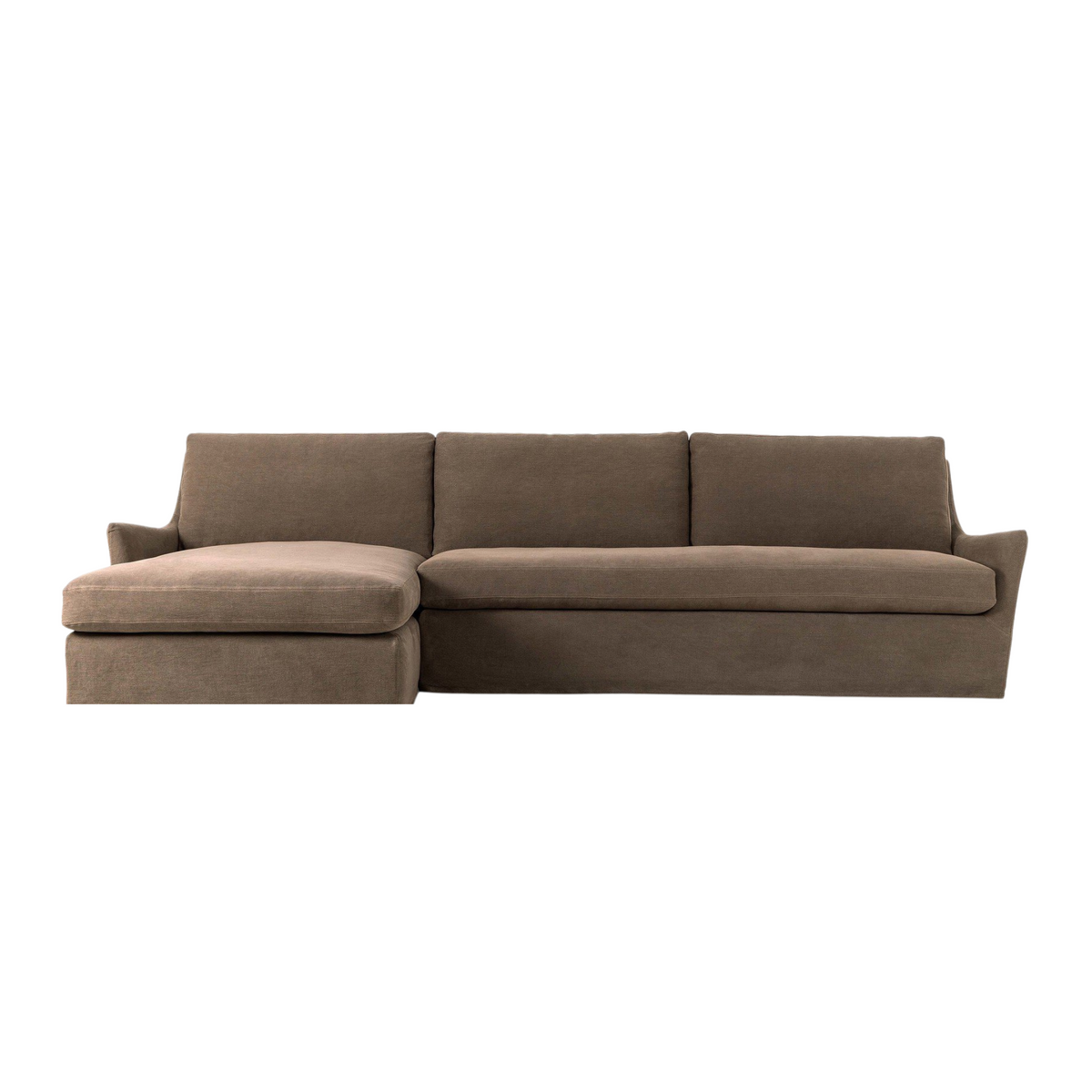 Monette Slipcover 2-PC Sectional [in Broadway Coffee]