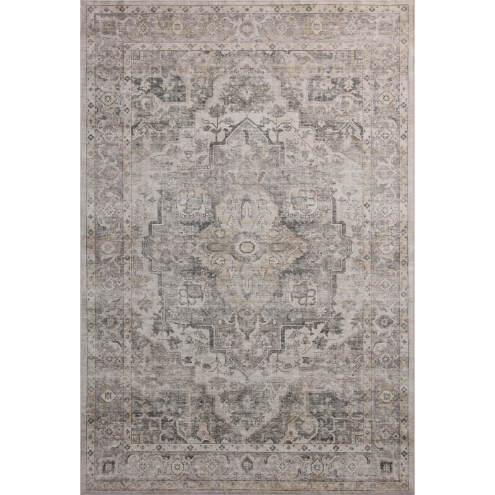 Josie (Amber Lewis × Loloi) JOS-03 Machine Washable Rug [Silver/Natural]
