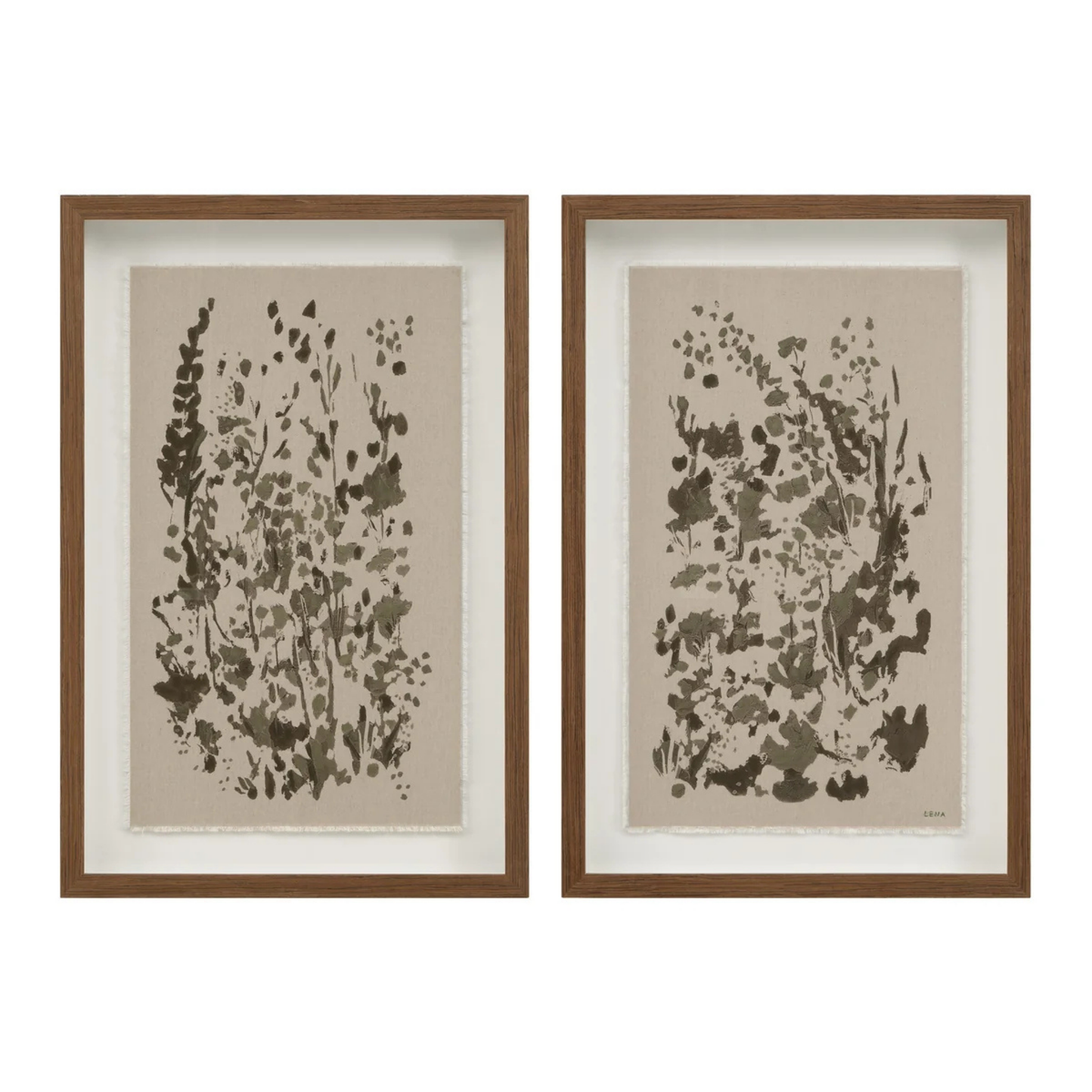 Verdant Artwork Duo on Cotton Canvas [24" x 36" ea]