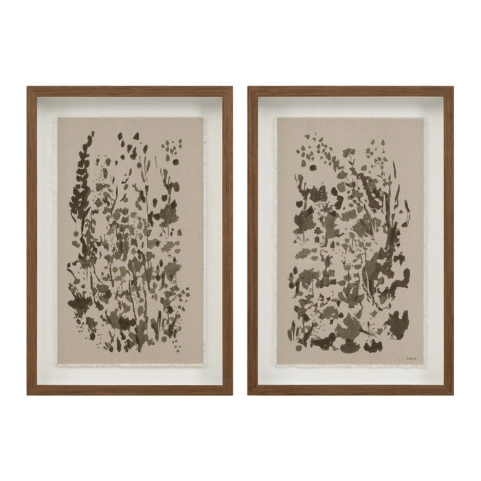 Verdant Artwork Duo on Cotton Canvas [24" x 36" ea]
