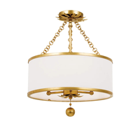 Broche 3 Light Convertible Semi Flush