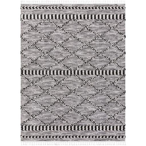 Black/White Fringe Azilal Rug