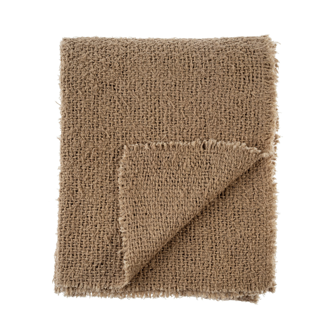 Sable Fringe Throw - Beige