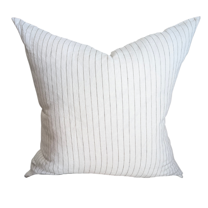 Landry 22" x 22" Pillow Cover [Green Stripe]