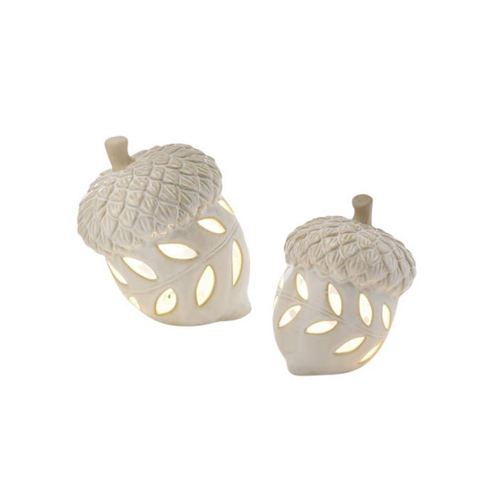 Porcelain Acorn with LED