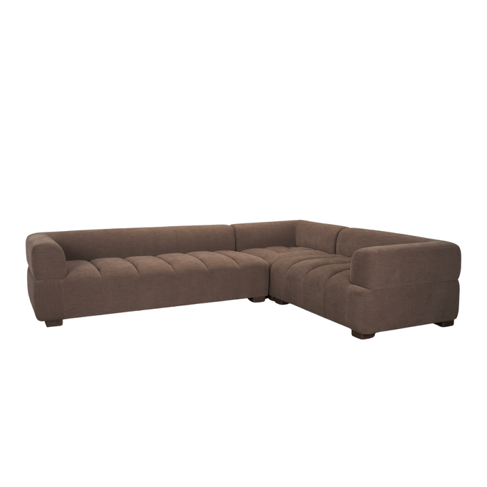Warner Channel Small 3-PC Sectional [Brown]