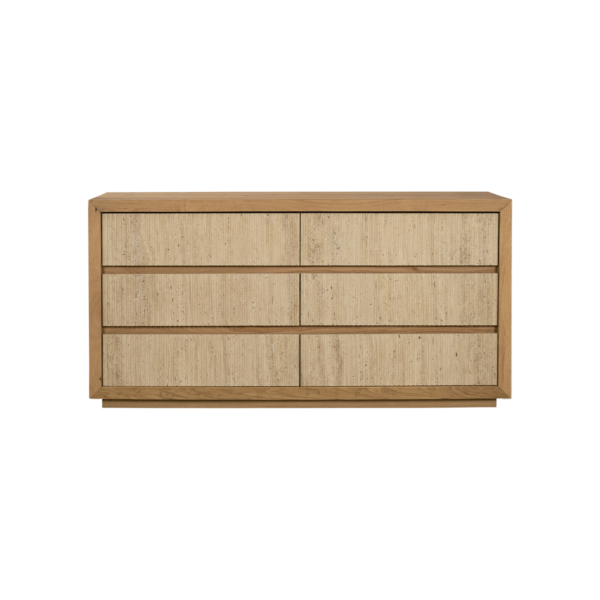 Travona Dresser /w Travertine Drawers