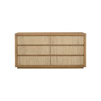 Travona Dresser /w Travertine Drawers