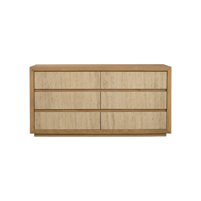 Travona Dresser /w Travertine Drawers