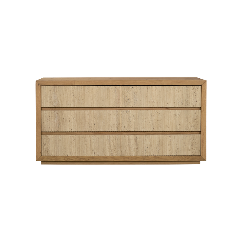 Travona Dresser /w Travertine Drawers