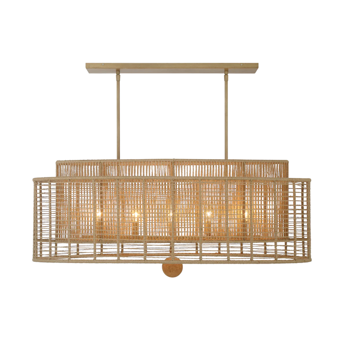 Jayna 5 Light Linear Oval Chandelier