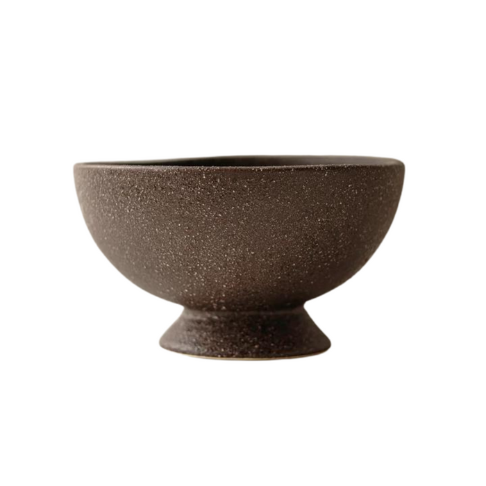 Textured Earthy Ceramic Bowl - Brown