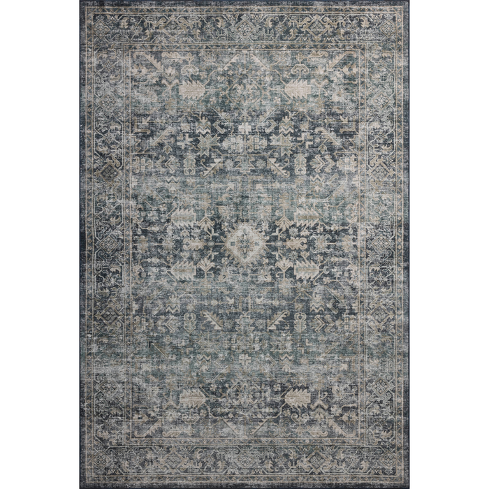 Josie (Amber Lewis × Loloi) JOS-01 Machine Washable Rug [Ocean/Natural]
