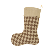 Stocking - Check Weave [Brown]