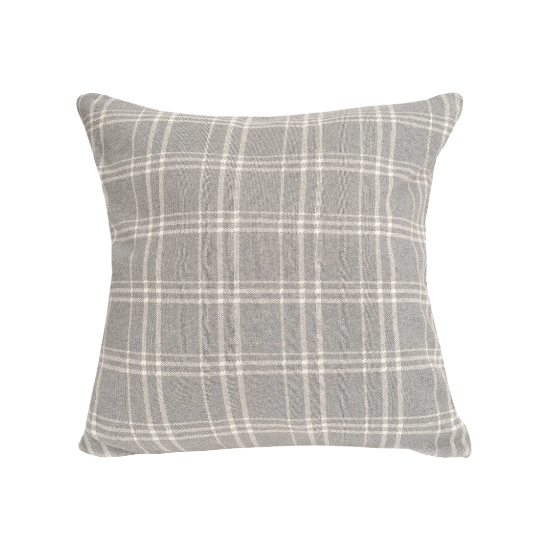 Grey Plaid Pillow Cover [20" x 20"]