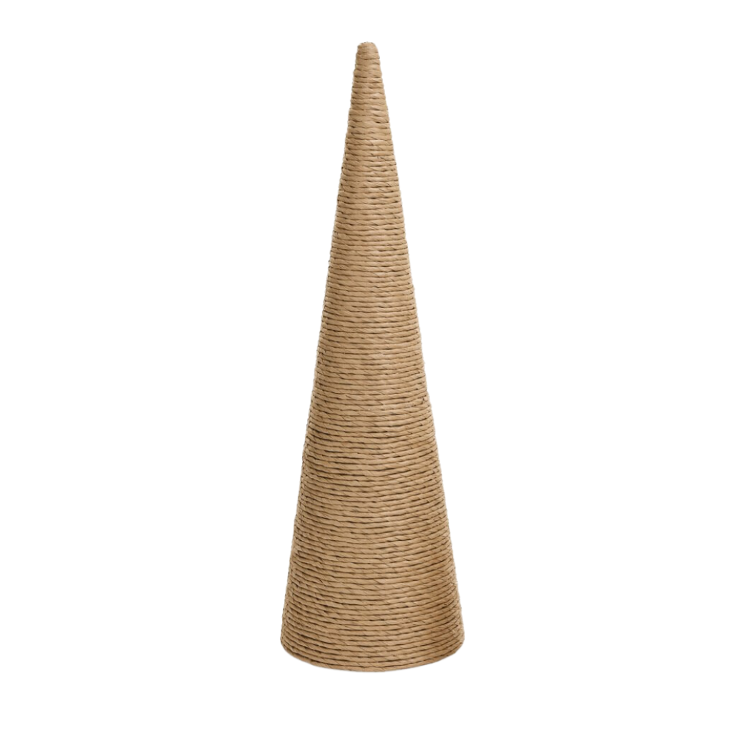 Wrapped Raffia Cone Tree