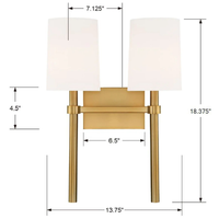 Bromley 2 Light Sconce