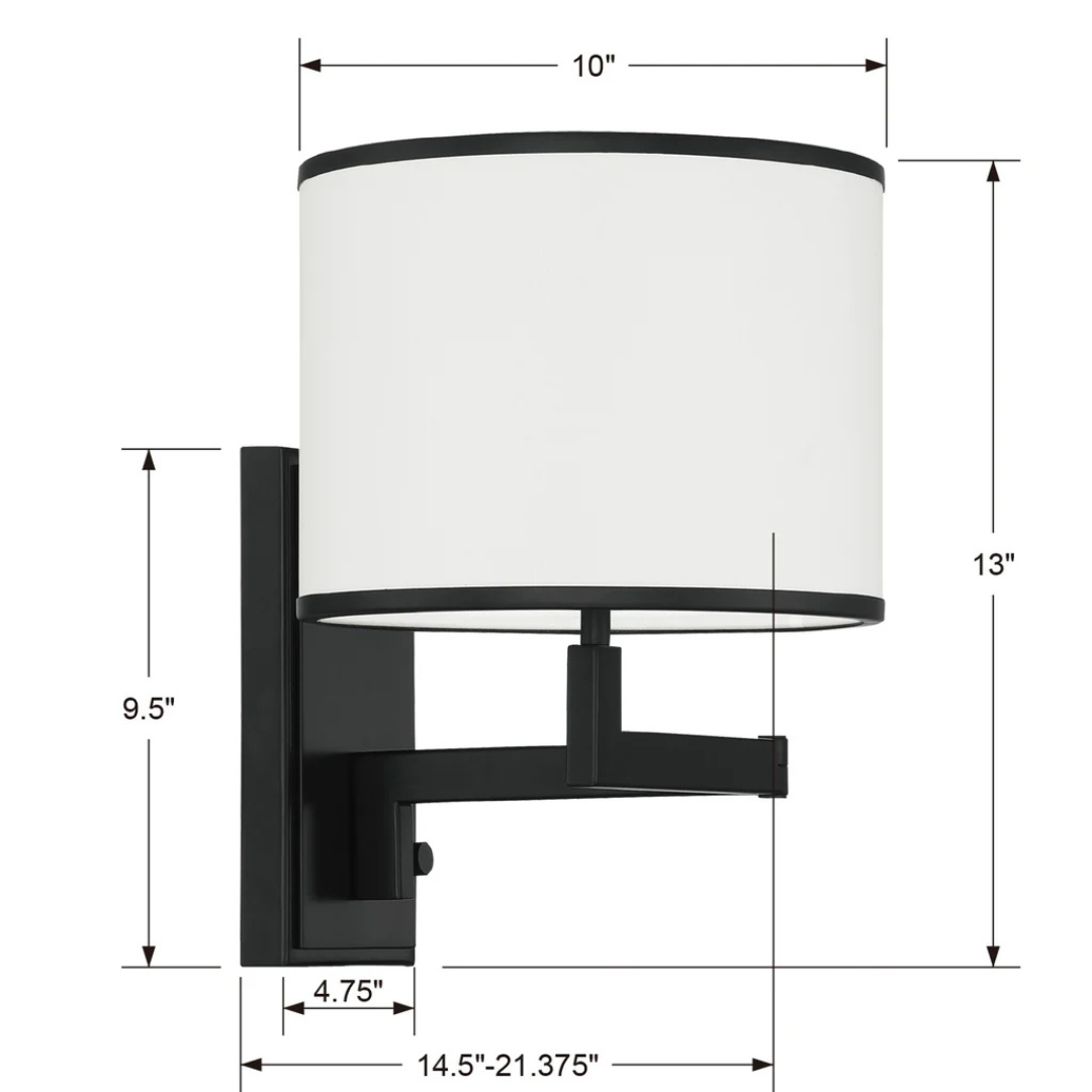 Madison 1 Light Swing Arm Sconce