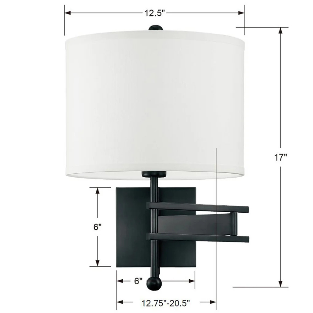 Marshall 1 Light Swing Arm Sconce