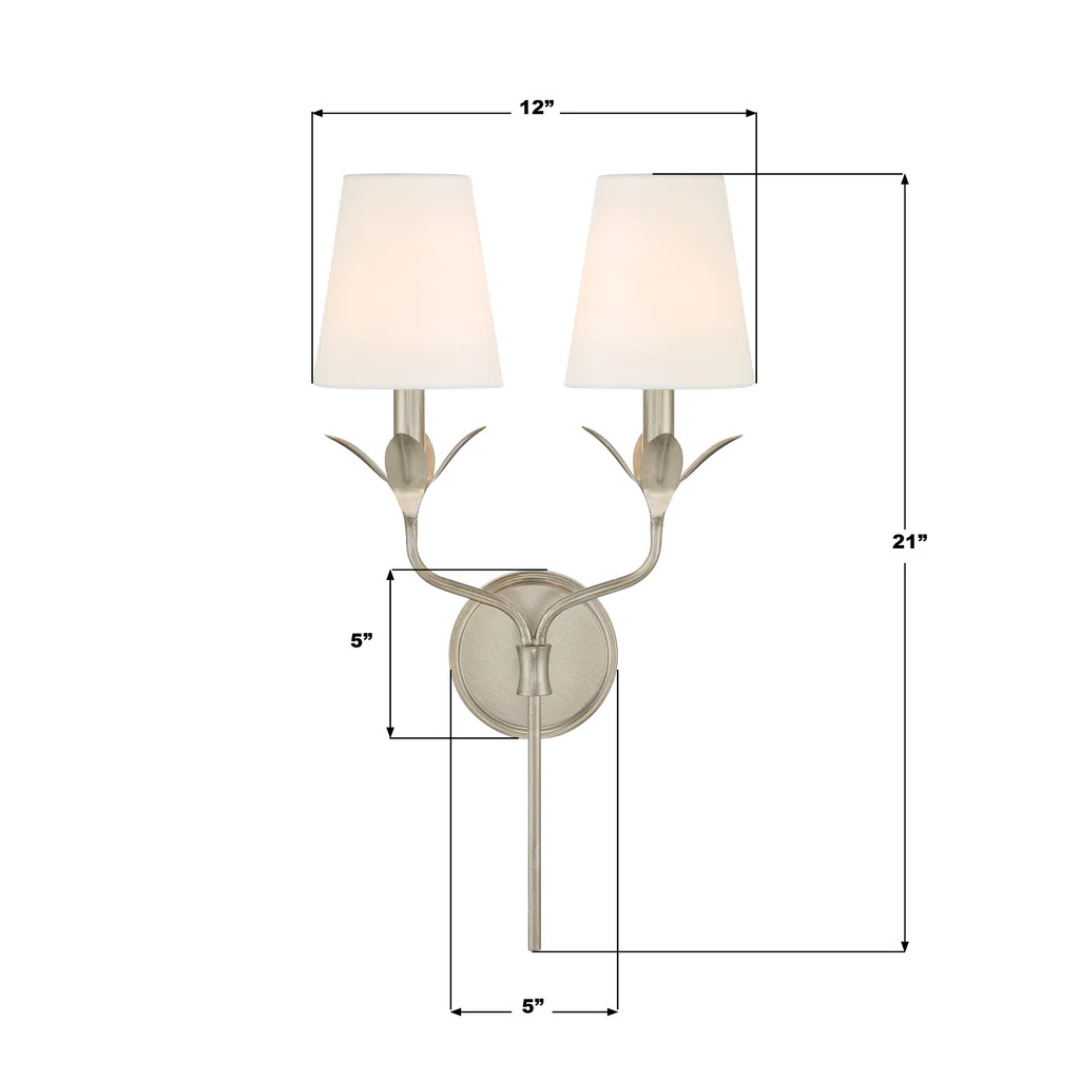 Broche 2 Light Sconce