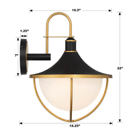 Atlas 3-Light Outdoor Sconce
