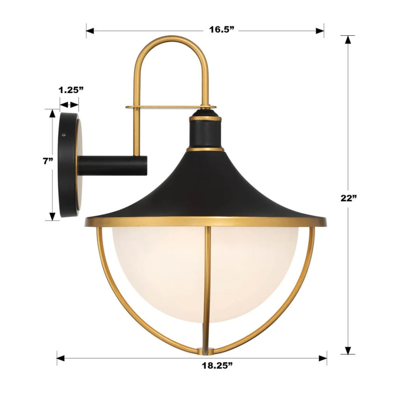 Atlas 3-Light Outdoor Sconce