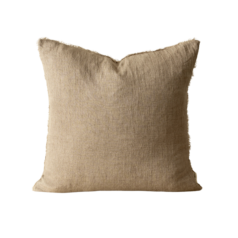 Lina Linen Pillow Almond [20" x 20"]