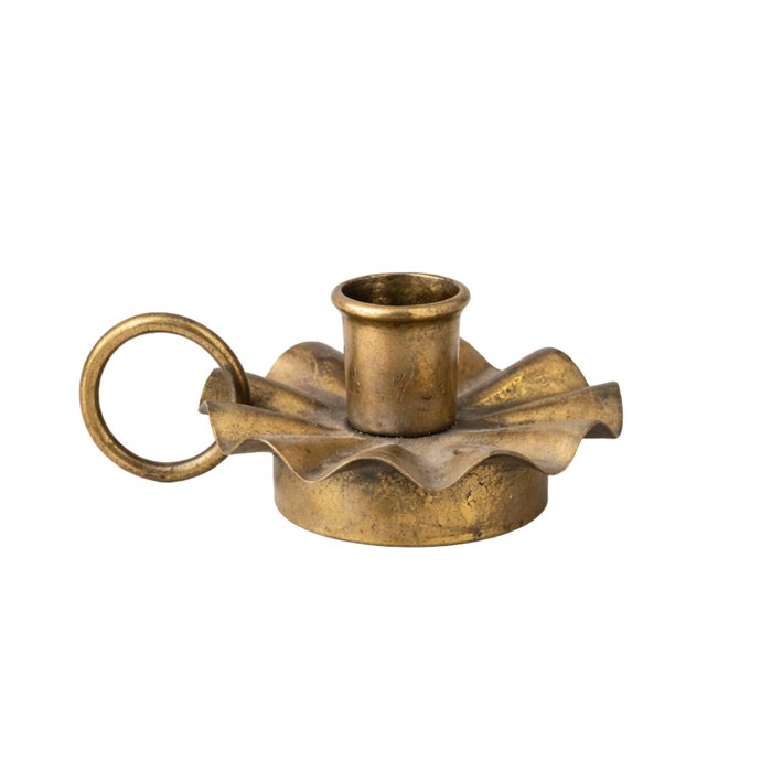 Aged Taper Candle Holder